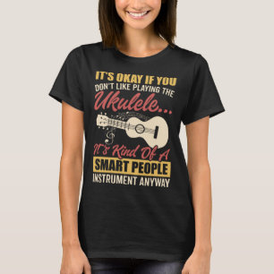 Camiseta Ukulele Smart People Instruye Guitar Hawaiana Pl