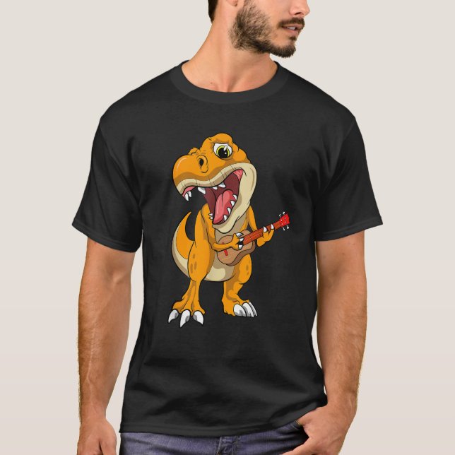 Camiseta Ukulele T Rex Ukusaurus Hawai Dinosaurio Music Gu (Anverso)
