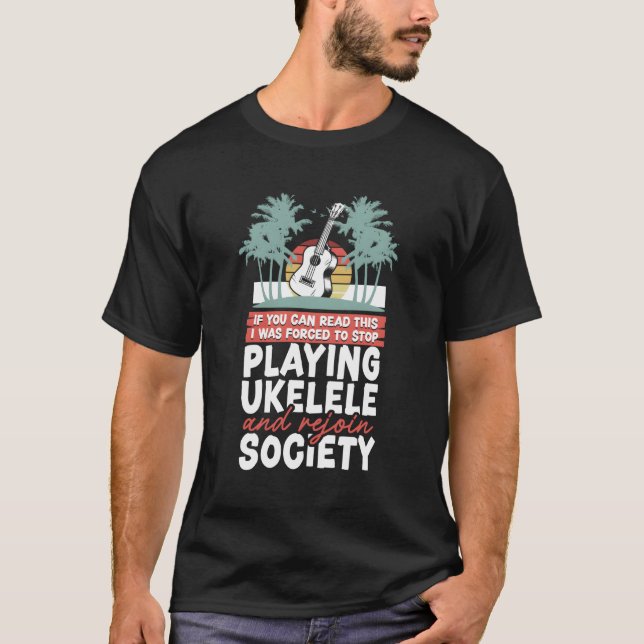 Camiseta Ukulele Uke hawaiano Si Puedes Leer Esto Para Lo Q (Anverso)
