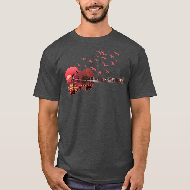 Camiseta Ukulele  Uke Scenic Sunshine Sunset Landscape (Anverso)