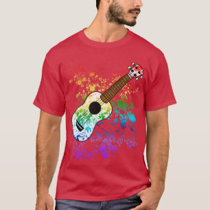 Camiseta Ukulele Ukulelist Rainbow Colores Uke Player Music