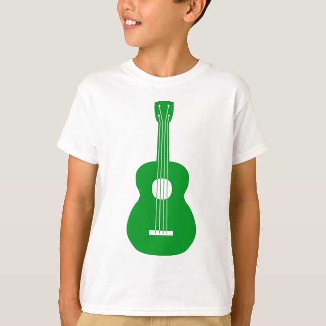 Camiseta Ukulele - Verde de hierba (Anverso)