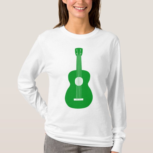 Camiseta Ukulele - Verde de hierba (Anverso)