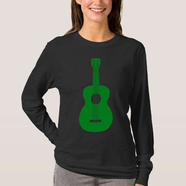Camiseta Ukulele - Verde de hierba (Anverso)