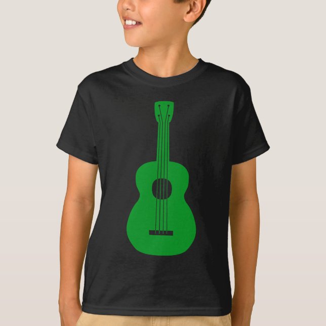 Camiseta Ukulele - Verde de hierba (Anverso)