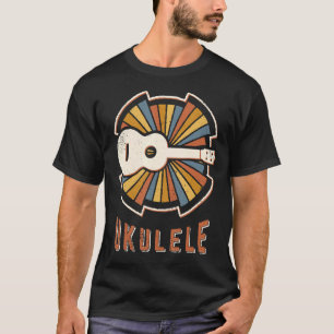 Camiseta Ukulele Vintage Classic Retro Music Love