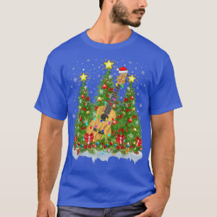 Camiseta Ukulele Xmas enciende árbol de Navidad de Santa Uk