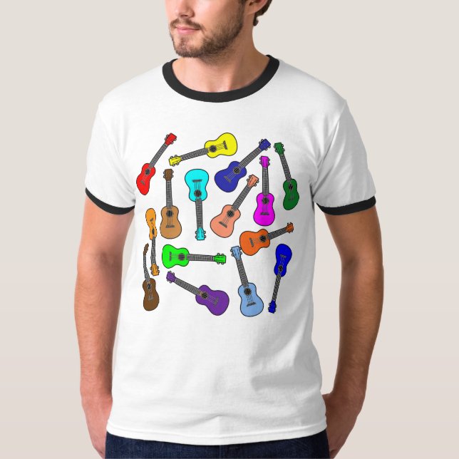 Camiseta Ukuleles Coloridos (Anverso)