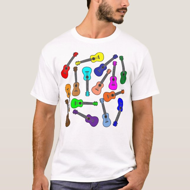 Camiseta Ukuleles Coloridos (Anverso)