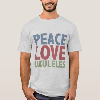Camiseta Ukuleles del amor de la paz