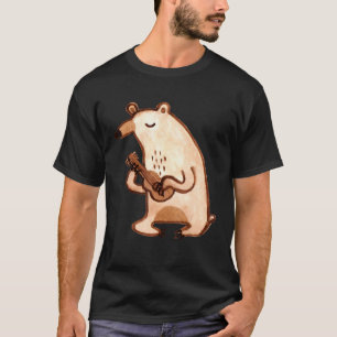 Camiseta Ukuleles Play Bear Guitarist Animals Musician Musi