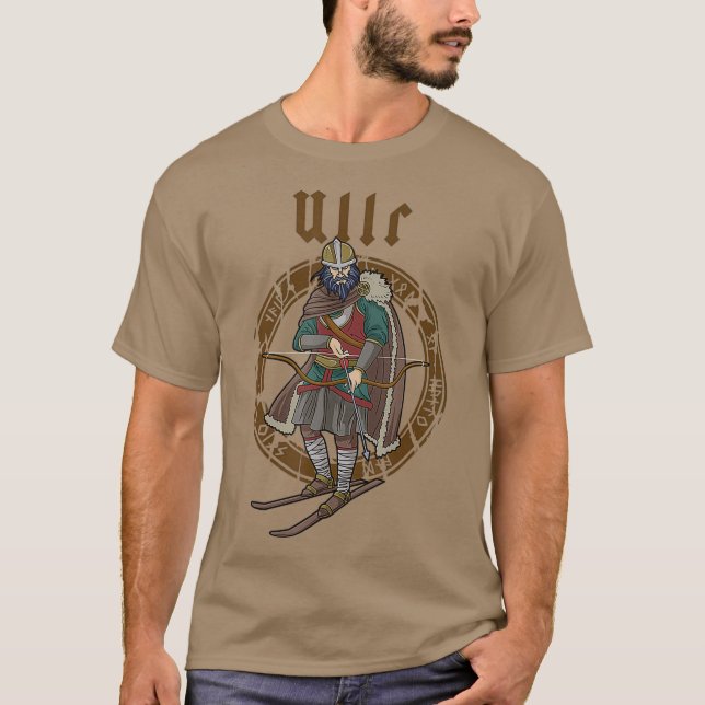 Camiseta Ullr El Dios Del Arco Viking Regalos De Caza (Anverso)