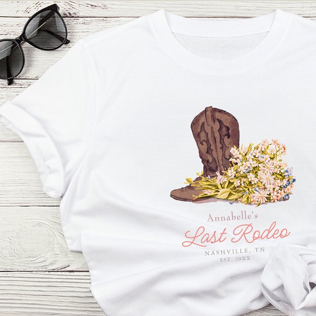 Camiseta Última Bachelorette Floral de Bota Rodeo (Subido por el creador)