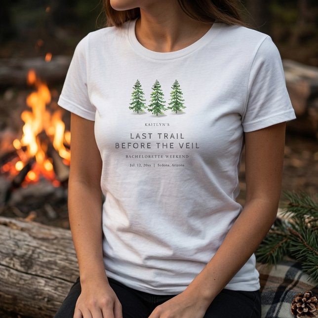 Camiseta Última Fiesta de Soltera de Camping en el Bosque d (Subido por el creador)