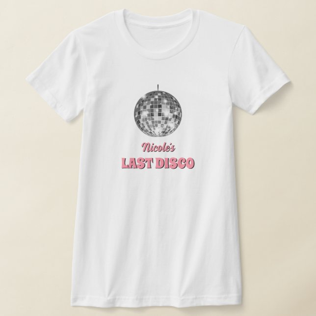 Camiseta Última fiesta de soltera disco tema personalizado (Distribución)