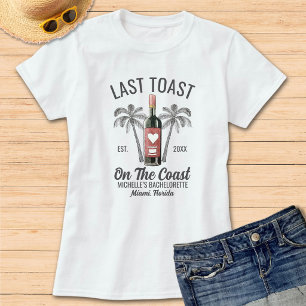 Camiseta Última Fiesta de Soltera en la Playa Moderna Bride