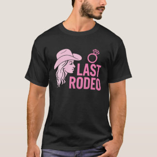 Camiseta Última fiesta de soltera Rodeo Divertida Novia Vaq