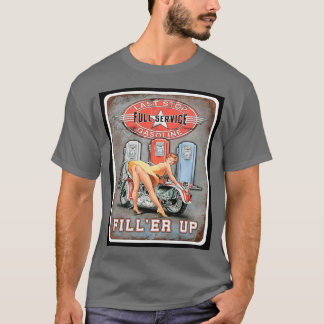Camiseta Última parada garaje Pin Up Motocicleta ciclista C