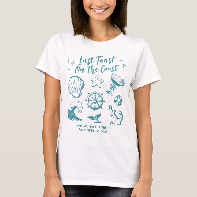 Camiseta Última Tostada En La Fiesta De Bachelorette De Coa (Anverso)
