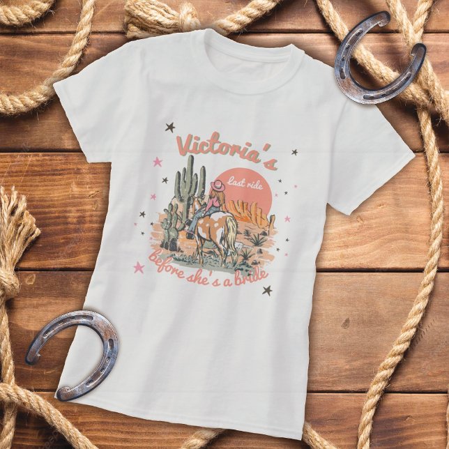 Camiseta Última travesía Bachelorette de Cowgirl Occidental (Subido por el creador)