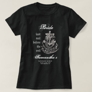 Camiseta Última Travesía de la Sirena Gótica Negra Fiesta d