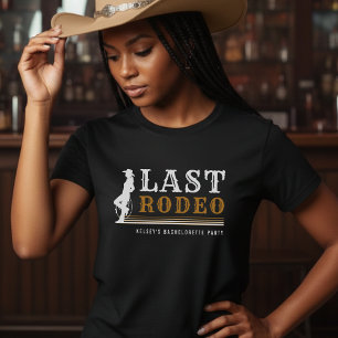 Camiseta Última Vaquera de Rodeo Fiesta de Despedida de Sol