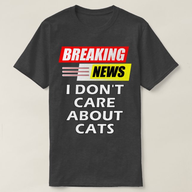 Camiseta Últimas noticias que no soy sobre gatos (Diseño del anverso)
