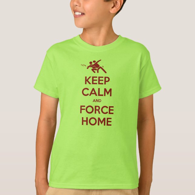 Camiseta Ultimate Frisbee Apparel-Keep Calm and Force Home (Anverso)