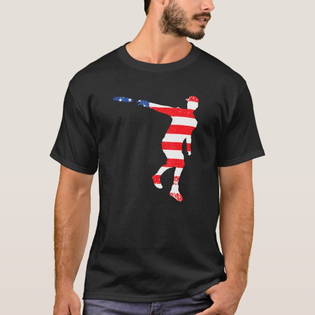 Camiseta Ultimate Frisbee Disk Golf Player Silhouette 4O (Anverso)