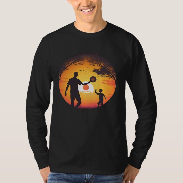 Camiseta Ultimate Frisbee Fans Father and Son Playing Frisb (Anverso)