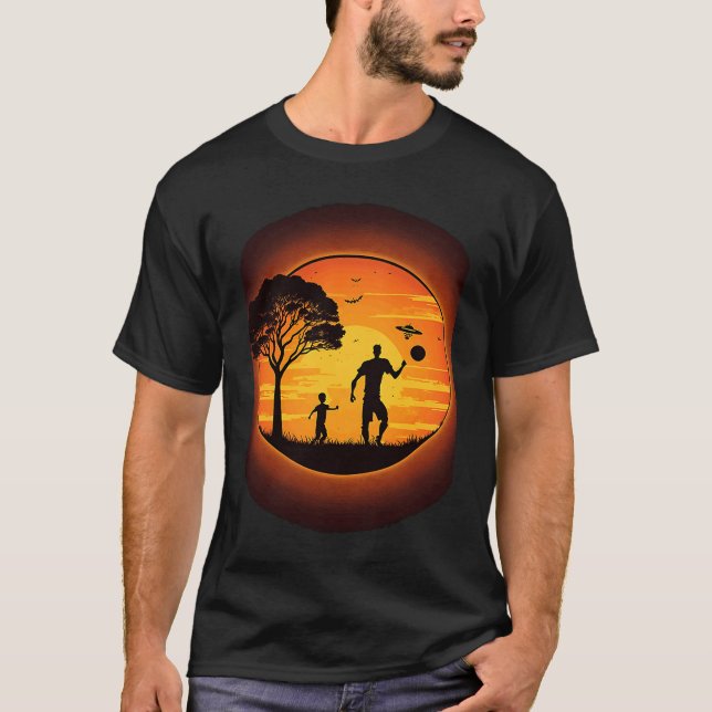 Camiseta Ultimate Frisbee Fans Father and Son Playing Frisb (Anverso)