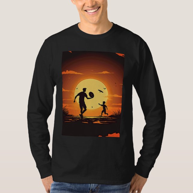 Camiseta Ultimate Frisbee Fans Father and Son Playing Frisb (Anverso)