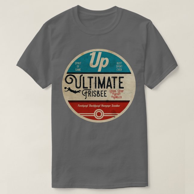 Camiseta Ultimate Frisbee Vintage (Diseño del anverso)