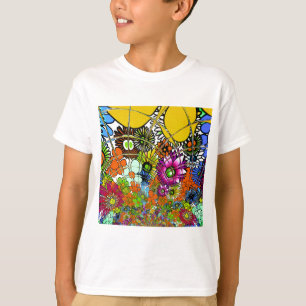 Camiseta Último arte de diseño de patrones florales asombro