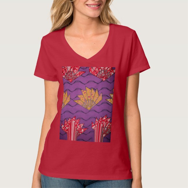 Camiseta Último arte de patrón de moda tradicional de Áfric (Anverso)