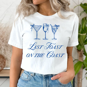 Camiseta Último brindis en la costa Elegantes lazos dibujad