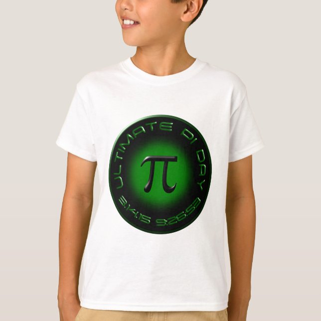 Camiseta Último día 2015 del pi 3.14.15 9:26: 53 (verde) (Anverso)