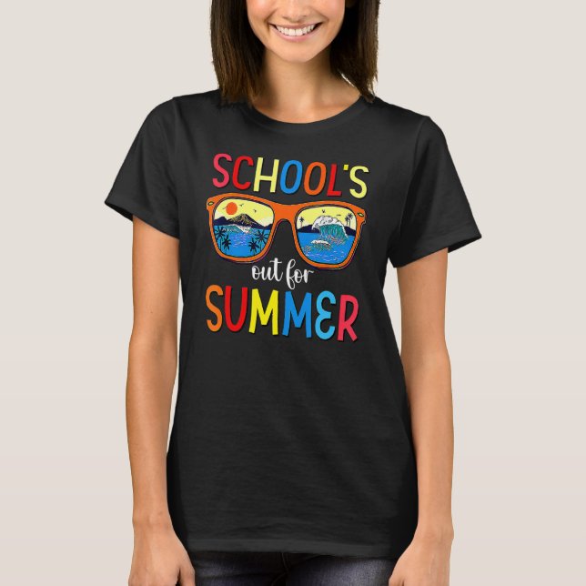 Camiseta Último Día De Colegios De Retro En Verano (Anverso)