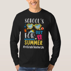 Camiseta Último Día De Colegios Fuera De Verano Tercer Grad