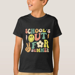 Camiseta Último Día De Colegios Groovy Saliendo Para El Ver