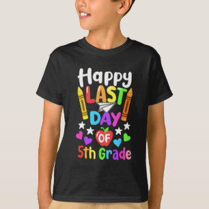 Camiseta Último día de escuela 5to grado Cl de 2024 niños 