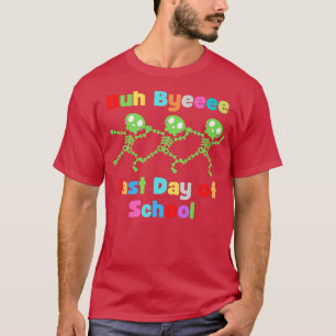 Camiseta Último día de escuela Buh Bye Dancing Skeleton Des