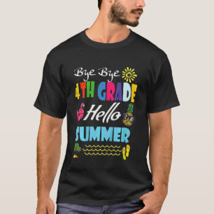 Camiseta Último día de escuela de niños Adiós 4to grado Hol