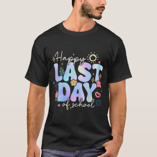 Camiseta Último Día De Escuela Vacaciones De Verano Floral