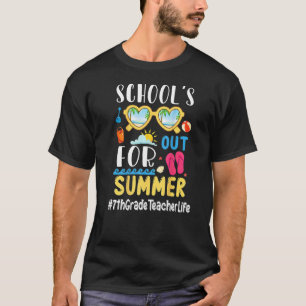 Camiseta Último Día De Escuelas En Verano Séptimo Grado