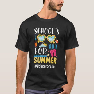 Camiseta Último Día De Escuelas Escolares Para Educador De 