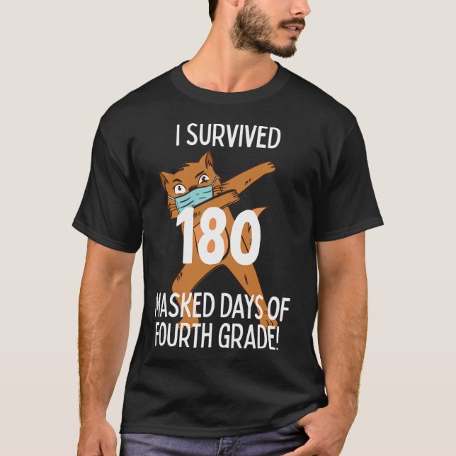 Camiseta Último Día De La Escuela 180 Días De Cuarto Grado (Anverso)