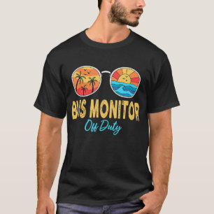 Camiseta Último Día De La Escuela Monitor De Autobús De Ver