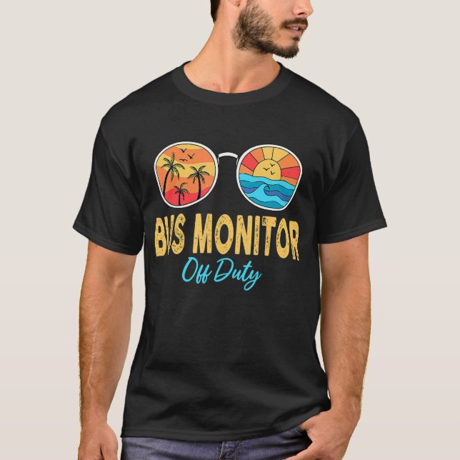 Camiseta Último Día De La Escuela Monitor De Autobús De Ver (Anverso)