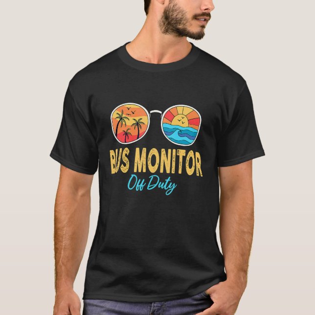 Camiseta Último Día De La Escuela Monitor De Autobús De Ver (Anverso)